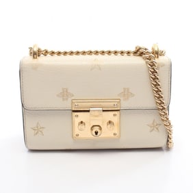 Gucci B-Star Shoulder Bag, Leather, Women's, Ivory and Gold, 432182