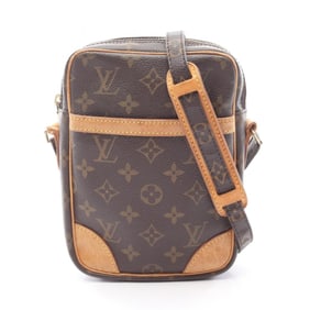 Louis Vuitton Danube Shoulder Bag, Coated Canvas and Leather, Monogram, Women's, Brown, M45266