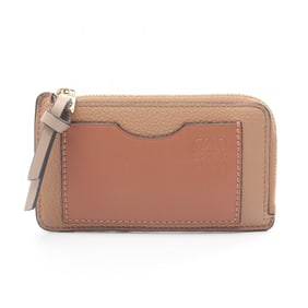 LOEWE Anagram Coin Card Holder Wallet/Coin Case, Leather, Women's, Brown, C660Z40X07