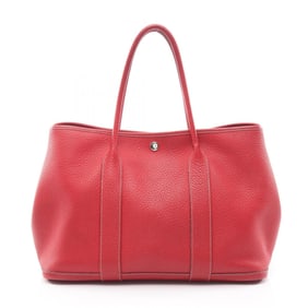 Hermes Hermès Garden Party PM Tote Bag in Negonda Leather, Red, for Women