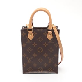 Louis Vuitton Petite Sac Plat Handbag, Coated Canvas and Leather, Monogram, Women's, Brown, M69442