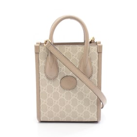 Gucci Interlocking G GG Supreme Mini Tote Bag, Coated Canvas and Leather, Beige, Women's, 671623