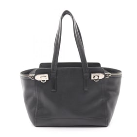 Salvatore Ferragamo Gancini handbag, leather, women's, black, size 21, D698