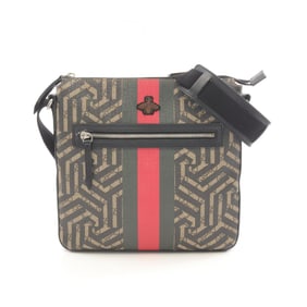 Gucci GG Kaleido Bee Shoulder Bag, Coated Canvas and Leather, Men's Women's, Beige, Black,