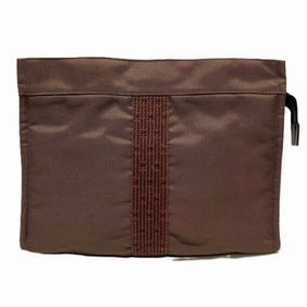 Hermes Clutch Bag Pouch MM Air Line Canvas Nylon