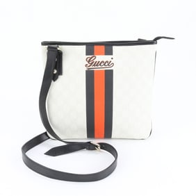 Gucci GG Supreme Sherry Line 239347 Leather Messenger Shoulder Bag for Men