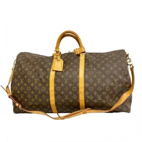 Louis Vuitton Monogram Keepall Bandouliere 60 Boston Bag M41412 Brown Men's/Women's