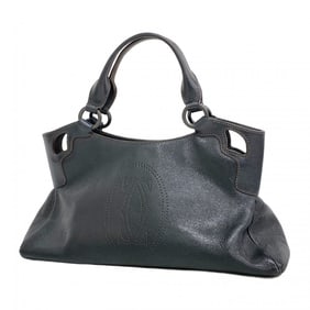 Cartier Marcello Leather Handbag in Black and Dark Brown for Women