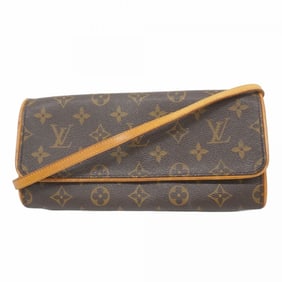 Louis Vuitton Monogram Pochette Twin GM Shoulder Bag M51852 Brown Women's