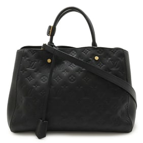 LOUIS VUITTON Monogram Empreinte Montaigne GM Handbag, Tote Bag, Shoulder Noir, Black, M41069