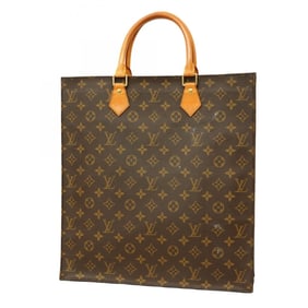 Louis Vuitton Monogram Sac Plat Tote Bag M51140 Brown Women's