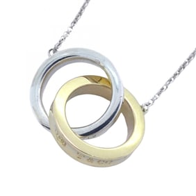 Tiffany Interlocking Circle Necklace in 18K Yellow Gold and 925 Silver for Women
