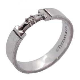 Tiffany T True ring, 18K white gold and diamonds, size 13, for women