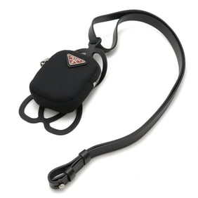 PRADA Prada Smartphone Case with Neck Strap, Rubber and Nylon, Black, Purchased at an Overseas