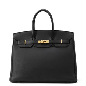 Hermes Birkin 35 Black/Togo Z Stamp HERMES Handbag Black