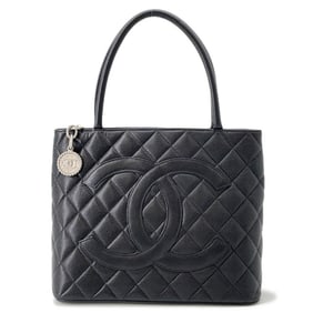 Chanel Replica Tote Bag, Coco Mark, Matelasse, Caviar Skin, A01804, Black