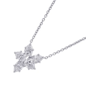 Harry Winston Cluster Pendant with 5 Small Diamonds, Approximately 1.00ct Total, Pt950 Platinum,