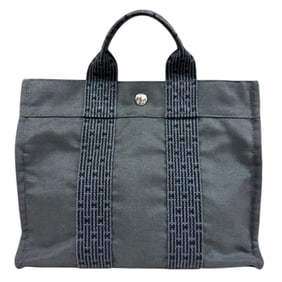 Hermès Tote PM Air Line Bag, Canvas, Gray, Women's, Pre-owned, HERMES