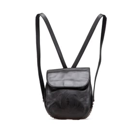 Chanel Coco Mark Chain Backpack in Black Lambskin for Women