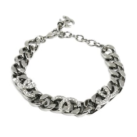 CHANEL Metal Cut-Off CC Rhinestone Bracelet (21cm) for Women