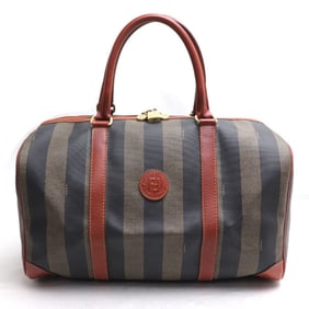 FENDI Pecan Boston Bag Khaki Brown Women's