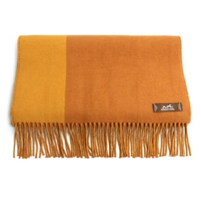 HERMES Hermes scarf orange yellow unisex