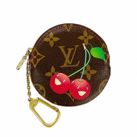 Louis Vuitton Monogram Cherry Wallet/Coin Case, M95043, in collaboration with Takashi Murakami,