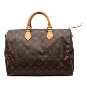 Louis Vuitton Monogram Speedy 35 Handbag/Mini Boston Bag M41107 Brown Leather Women's LOUIS VUITTON