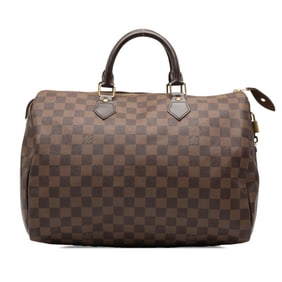 Louis Vuitton Damier Speedy 35 Handbag/Boston Bag N41523 Brown Leather Women's LOUIS VUITTON