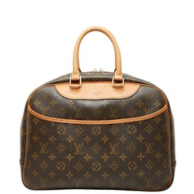 Louis Vuitton Monogram Deauville Handbag M47270 Brown Leather Women's LOUIS VUITTON
