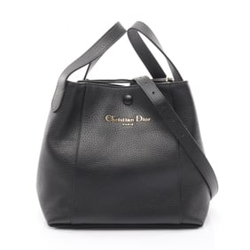 Christian Dior Dior Signature Bucket Bag, Handbag, Leather, Women's, Black