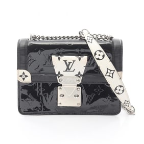 Louis Vuitton Winewood PM Shoulder Bag, Coated Canvas and Leather, Epi Vernis, Women's, Black White,