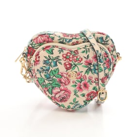 Gucci CHINA EXCLUSIVE Leather Shoulder Bag for Women, Ivory, Green, and Pink, 740355