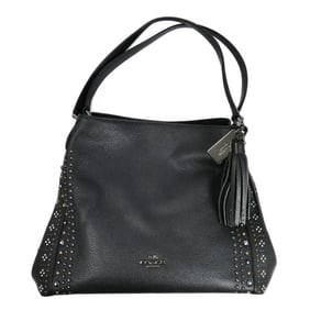 COACH Bandana Rivet Edie 31 Shoulder Bag, Black, 55544, Women's