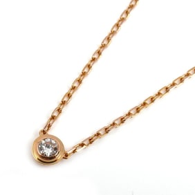 CARTIER 18KPG Pink Gold Amour Small Diamond Necklace B7215700, 2.8g Diamond, 38/41cm, Women's