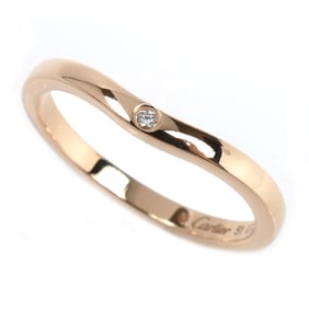 CARTIER 18KPG Pink Gold Ballerina Curve Wedding 3-Piece Diamond Ring, B4098651, Size 11, 51mm, 2.2g,