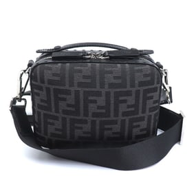 FENDI Mini Zucca Shoulder Bag, Black, 7VA552, Unisex