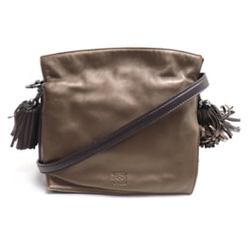 LOEWE Flamenco Leather 2-Way Shoulder Bag, Brown, Women's