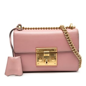 Gucci Padlock Chain Shoulder Bag/Handbag 409487 Pink Leather Women's GUCCI