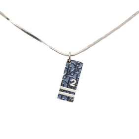 Christian Dior Dior Trotter No. 2 Pendant Necklace in Silver and Blue Metal for Women