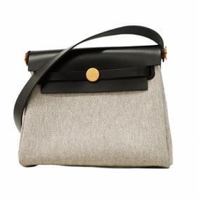 Hermes Hermès Mini Toile H Shoulder Bag, Black, K Stamp, Women's