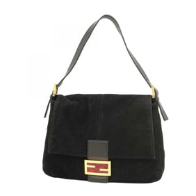 Fendi Mamma Bucket Handbag in Black Suede for Women