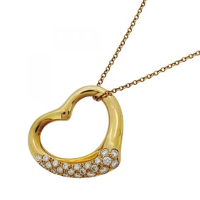 Tiffany Heart Necklace in 18K Yellow Gold with Diamonds for Women