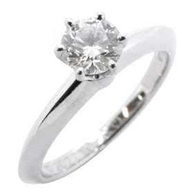 Tiffany Solitaire Ring, 1PD, Pt950 Platinum, 0.38ct Diamond, Size 7, Women's