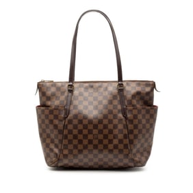 Louis Vuitton Damier Totally MM Shoulder Bag Tote N41281 Brown Leather Women's LOUIS VUITTON
