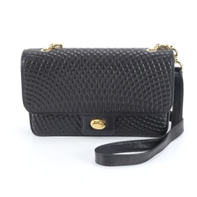 Bally quilted leather shoulder bag, black, for women