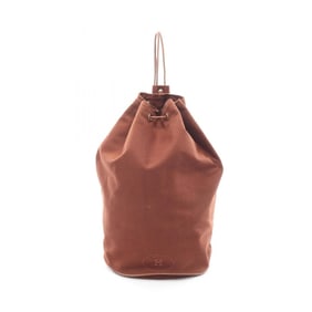 Hermes Hermès Polochon Mimir GM Shoulder Bag, Canvas and Leather, Women's, Brown