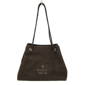 Gucci 419689 Women's Leather Tote Bag Dark Brown