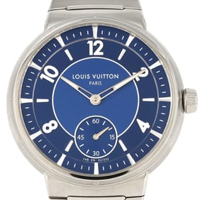 Louis Vuitton Tambour Automatic Steel Blue W1ST20 Stainless Watch