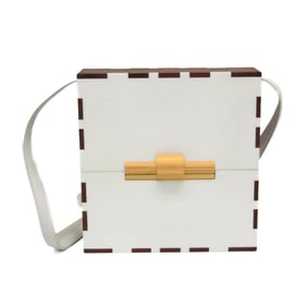 Bottega Veneta DAISEY Women's Plastic,Leather Shoulder Bag Brown,White